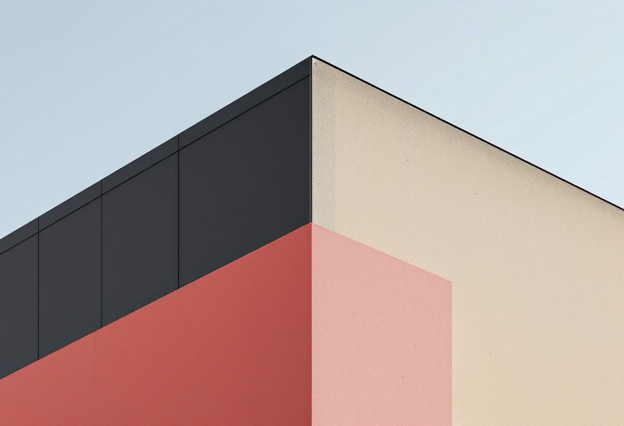 Serie visual de la revista: fragmento arquitectónico en hormigón y vidrio.